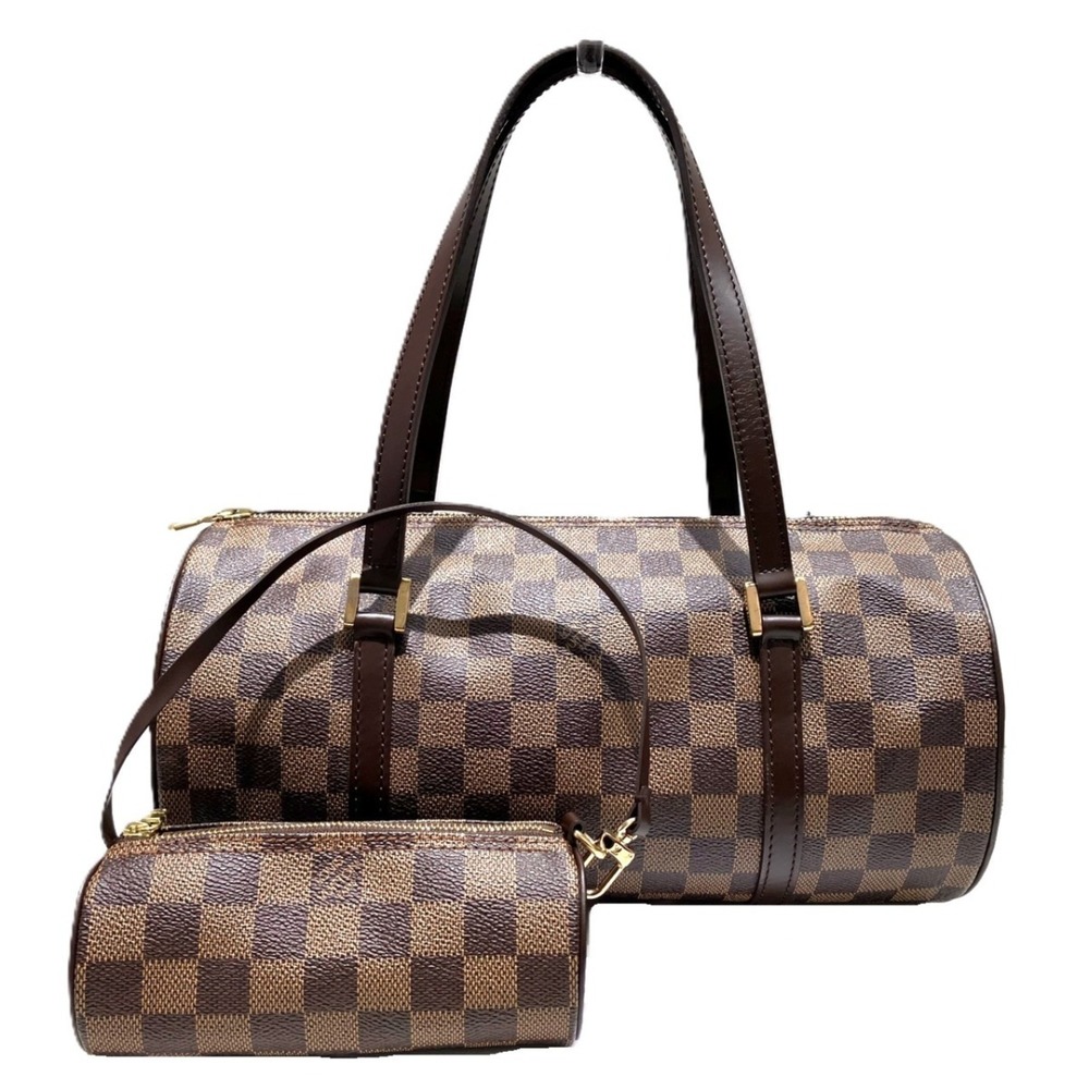 LOUIS VUITTON Brown Damier Canvas Papillon 30 Shoulder Bag